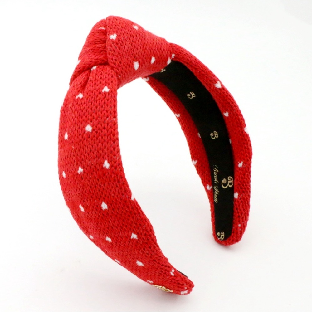 155. The Brooke Shade Sweater Weather Hearts High Knot Headband - Picture 3 of 8
